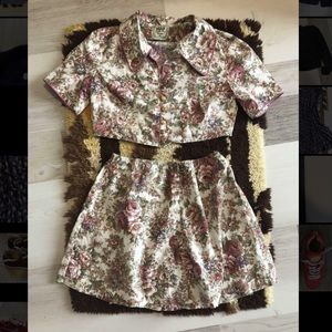 Vintage Reworked 2 Piece Floral Set